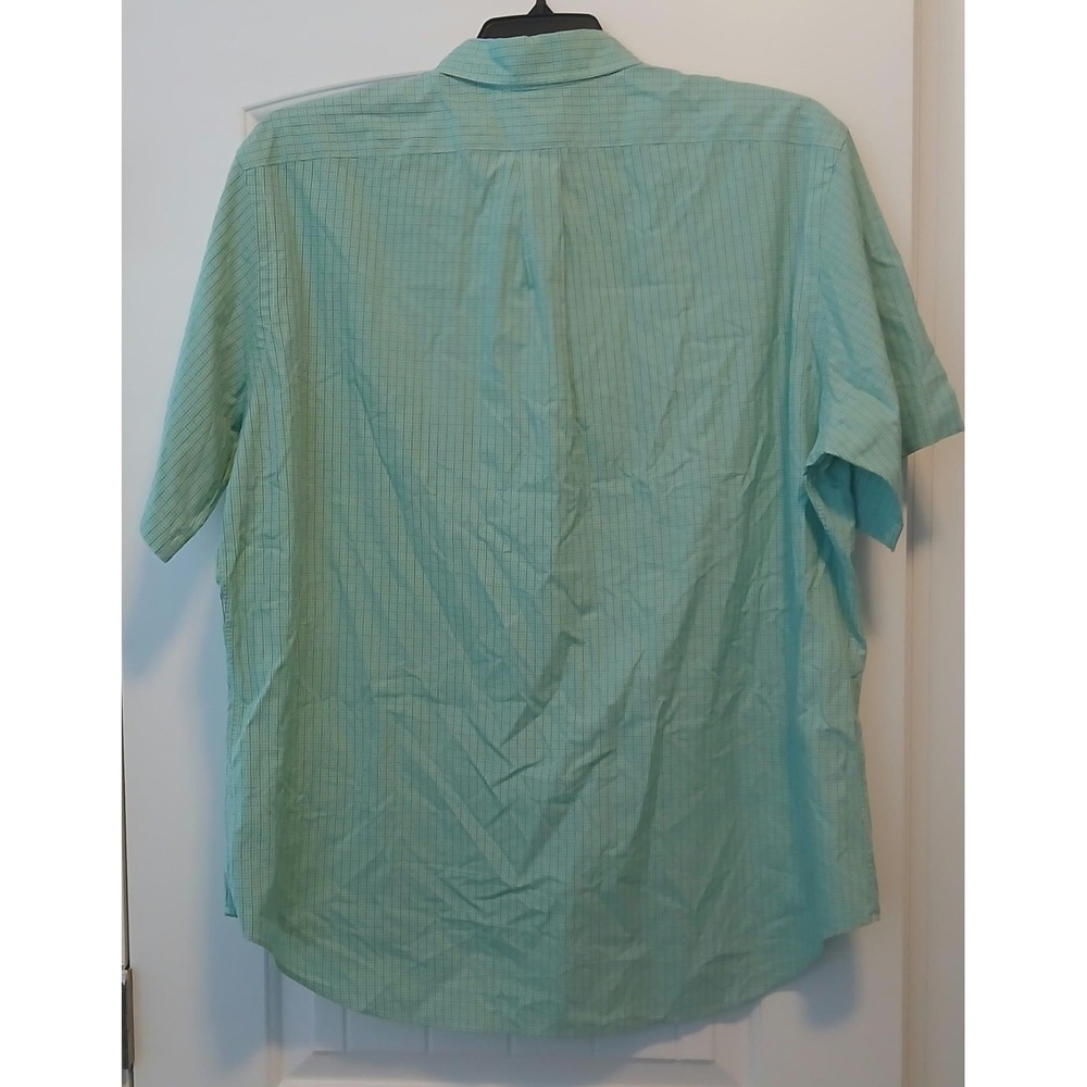 Ralph Lauren Mens XL Classic Fit Short Sleeve Button Down Shirt Green Check - Picture 2 of 5